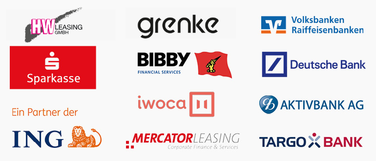 Logos der Bankpartner in der gewerblichen Finanzierung